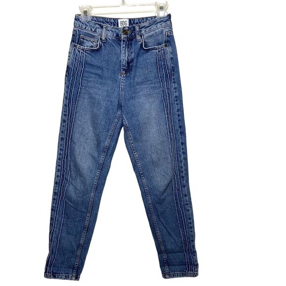 BDG Urban Outfitters Pintuck Mom Jeans Blue Size 25 - Picture 3 of 12